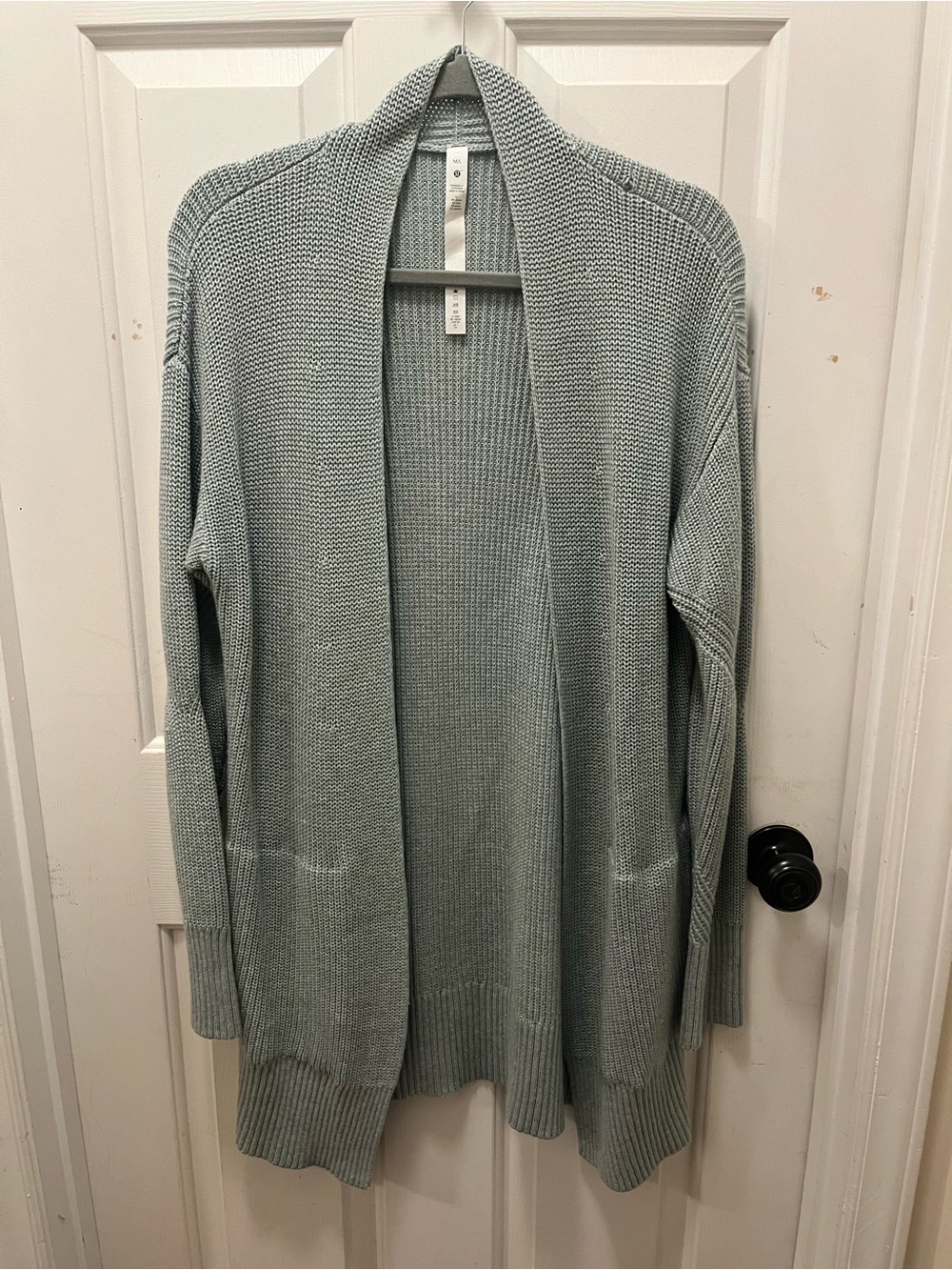 🍋 EUC Lululemon Cashlu Sweater Wrap - Heathered Silver Blue - Size M/L
